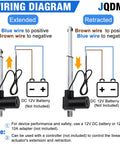 Wiring diagram for Beefy 40 Inch Stroke Linear Actuator With 8000N 1700 Lbs Lift Capacity 12V DC 0.157 Inches Per Second