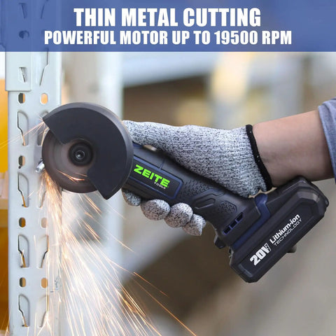 Cordless Cut Off Tool 20V Max Mini Portable Metal Cutter with Three Inch Cutting Disc used on metal profile