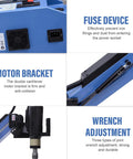 US Stock 0-375RPM Electric Tapping Machine With Flexible Tapper Arm For M3-M16 Fasteners. Includes All ANSI Collets And Universal 360 Degrees Adjustments. Fuse device and motor bracket.