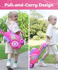 Toddler Golf Set For Kids Aged 2 To 4 Boys And Girls Upgraded Golf Clubs With Cart Putting Mat Indoor Outdoor Play Toy Safe Durable Plastic Pink Birthday Gift