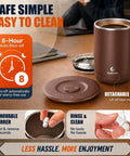 Kick The Spoon Habit With This Slick Set Of Two 10oz Self Heating Coffee Mugs Featuring Magnetized Vortex Stirring And Smart Temperature Control For Flawless Matcha Mixes And All Day Sipper Vibes with user-friendly features