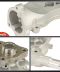 Close-up of aluminum engine water pump with gasket and seal for Chevrolet Trax Cruze Sonic Encore Buick Encore 1.4L DOHC Turbo