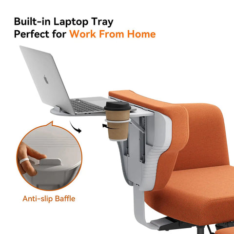 Criss Cross Office Chair With Wheels And Armrests, Laptop Tray, Multi Position Recliner, Adjustable Ergonomic Seat, Hidden Pull Out Desk