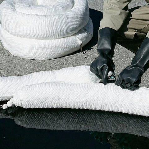 Heavy Duty Oil Spill Containment Booms 3 Pack Polypropylene Sorbent Socks Tough As Nails Water Repellent Floating Cleanup Kit Handles Greasy Messes Smooth And Fast