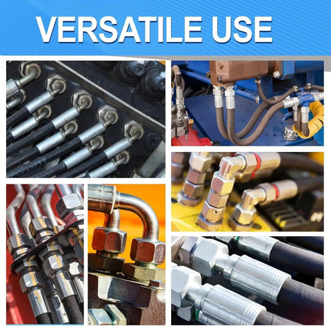 Built Tough Electric Hydraulic Hose Crimper With Eight Dies Portable High Pressure Crimping Tool showcasing versatile hydraulic connections.