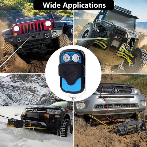 Wireless Winch Remote Control Kit For Car Truck Jeep ATV SUV 12V 24V Handset With Waterproof Receiver and off-road vehicles