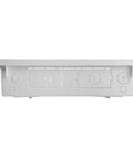 Side view of Twenty Inch WiFi Friendly Media Enclosure Cabinet For Media Box And Wireless Gear White ABS Plastic Enclosure Only