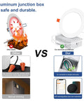 Comparison of Six Inch Bluetooth Dimmable Recessed Ceiling Light With Adjustable CCT 2700K To 5700K High Brightness 1350 Lumen 16W Canless Downlight ETL Certified Pack Of 12