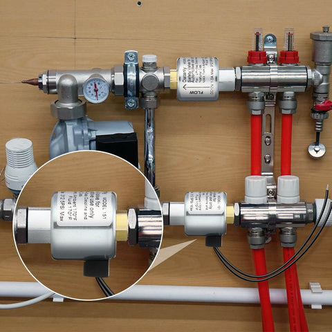 12V Solenoid Valve For LPG Propane 1/4 NPT Inlet Outlet 180 Degree Lock Off in piping system