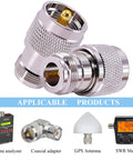2 Pack UHF PL259 Male To N Female Straight Coax Adapter RF Coaxial Connector for CB Ham Radio Walkie Talkie WiFi Antenna