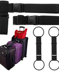 Two Pack Luggage Straps For Suitcases, Adjustable T Type And Flat Belt To Connect Three Bags, Travel Accessories Connector