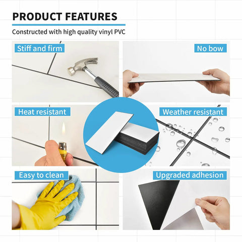 White Peel And Stick Backsplash Panels For Kitchen And Bathroom Waterproof Self Adhesive Subway Tiles DIY features