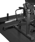 Close-up of black frame 2 In 1 Leg Extension And Curl Machine For Home Gym Full Leg Day Trainer That Targets Quads And Hamstrings