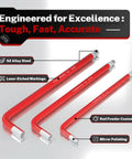 All In One Allen Wrench Set SAE Metric Torx Magnetic Ball End T Handle 27 Piece Kit For Home Auto DIY Pros Includes Magnetic Ball End Easy Grip Precise Hex And Torx Fit Heavy Duty Construction Magnetic Tip Keeps Bits In Place red S2 alloy steel wrenches