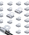 Vibration Proof Cable Guide Clamps For Throttle Cables Wiring Tubes And General Installations 20 Pack shown on white background