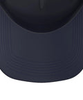 Top view of Glider Winch Launch Trucker Hat For Sailplane Fans Adjustable Mesh Back Navy Blue Cap With Takeoff Thrills And Soaring Flight Vibes