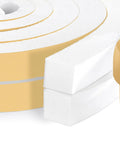 Heavy Duty High Density Foam Tape Air Conditioner Window Seal With Strong Adhesive for AC insulation, two rolls of white foam.