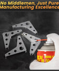 Twenty Pack Heavy Duty Weld On Gusset Plates Quarter Inch Thick Half Inch Holes Crafted From A572 Grade 50 Steel with spray treatment.