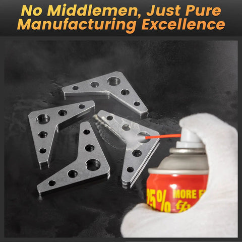 Twenty Pack Heavy Duty Weld On Gusset Plates Quarter Inch Thick Half Inch Holes Crafted From A572 Grade 50 Steel with spray treatment.
