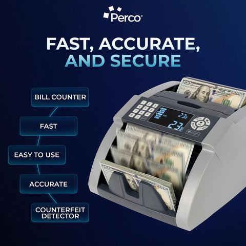 2 In 1 Money Counter And Counterfeit Bill Detector With Voice Alerts Numeric Keypad Add And Batch Counting Volume Control Digital Display Multi Currency Support USD EUR INR showing fast, accurate, and secure features.