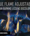 Blue flame on Beefy 16 Inch Propane Burner Single Burner Portable Gas Stove With 200000 BTU Output, Cast Iron Burner