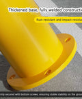 Base of Heavy Duty U Shaped Machinery Guard Rail With High Visibility Yellow And Black Bollard, Anti Collision Bar For Garage Walls
