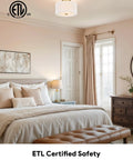Bedroom with Two Light Semi Flush Mount Ceiling Light With Pleated White Shade Bronze Finish E26 Bulb Compatible Twelve Point Two Inch