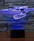 Dope 3D Optical Illusion Night Light With Color Changing LEDs, Touch Control Desk Lamp, Arc Shaped Bedside Lamp With Star Pattern