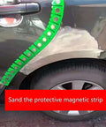Flex Edge Guard Protective Strip For Car Finishing And Dry Sanding installed on vehicle wheel arch to prevent scratches during bodywork.