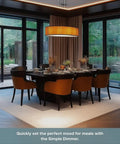 Dining room with Five Dimmer Switch Bundle For Home Lighting, 3-Way 4-Way And Single Pole, Neutral Wire Required, White Finish