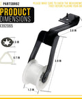 Must Have Dryer Repair Kit 4392065 component dimensions with pulley and brackets for Whirlpool DIY Fix.