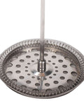 Close-up of a stainless steel filter from the Natural Grain Glass And Bamboo 1 Liter French Press Coffee And Tea Maker