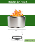 Carbon Steel 23 Inch Fire Pit Stand For Outdoor Hangouts Stable Base For Solo Stove Yukon And 27 Inch Pits with dimensions