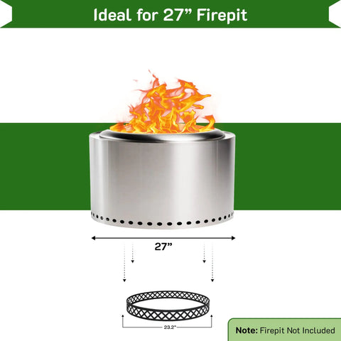 Carbon Steel 23 Inch Fire Pit Stand For Outdoor Hangouts Stable Base For Solo Stove Yukon And 27 Inch Pits with dimensions