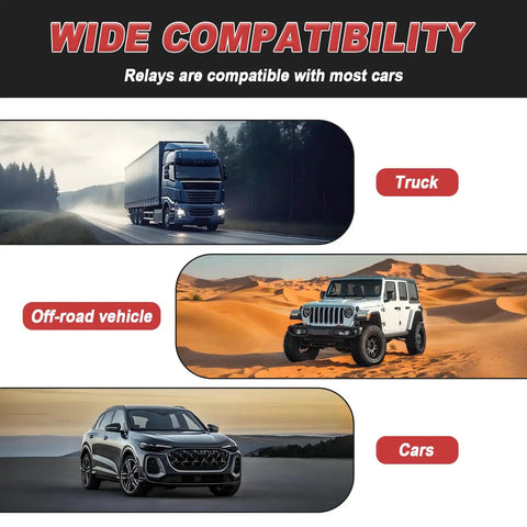 Image showing wide compatibility of Beefy 12V Five Pin Car Fuel Pump Relay Kit Universal Auto Relay Replacement For Most Cars