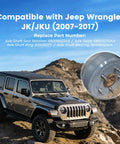 Beefed Up Rear Axle Bearing With Seal And Retainer Kit for Jeep Wrangler JK JKU 2007 Through 2017 shown with Jeep vehicle.