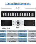 Dimensions and specifications of Outdoor Wall Light LED 18W Long Black Metal Waterproof Slick Modern Exterior Lighting Fixture