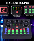 Upgraded Podcast Equipment Bundle For Two Hosts With BM-800 Microphone V8s Sound Card And DJ Mixer All In One Kit sound card