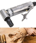 Heavy Duty 90 Degree Air Die Grinder Pumping 20000 Rpm For Smoother Polishing And Faster Grinding Projects Engineered From Bombproof Zinc Alloy close-up for detailed wood carving.