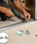 Heavy Duty Sliding Door Roller Kit For Wardrobe And Closet Repair Featuring Steel Frame With Nylon Reinforced Fiber Wheels High Load Bearing And Wear Resistant Design Prevents Squeak Forever Make Doors Roll Smooth Like Butter Every Single Day installed on wardrobe track