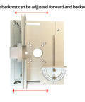 Heavy Duty Aluminum Router Table Insert Plate Gold Flip Plate For Woodworking Benches Precision Routing and Trimming Accessory with adjustable backrest