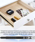 Side Mount Soft Close Drawer Slides 10 Pack Full Extension Ball Bearing Glides For 18 And 20 Inch Drawers Heavy Duty 100 Lb Capacity Black Finish Set Included installed in drawer