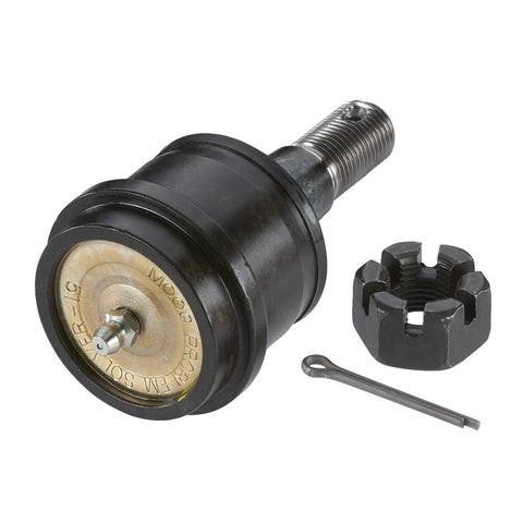 Front Upper Suspension Ball Joint for Ram 2500 and 3500 Fits 2003 to 2022 Ram Heavy Duty Trucks Front End Replacement Engineered for Durable Street and Trail Performance black steel joint with castle nut and cotter pin
