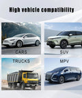 Image showing compatibility of Anti Theft License Plate Screws Kit Heavy Duty Stainless Steel Security Bolts with cars, SUV, trucks, and MPV.