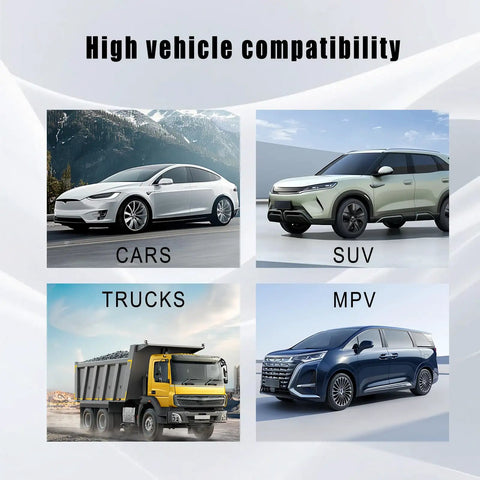Image showing compatibility of Anti Theft License Plate Screws Kit Heavy Duty Stainless Steel Security Bolts with cars, SUV, trucks, and MPV.