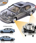 515126 Two Piece Front Wheel Hub And Bearing Assembly For 2009 2010 2011 Ram 1500 From December 2008 shown installed on car
