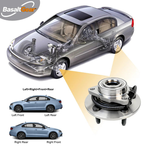 515126 Two Piece Front Wheel Hub And Bearing Assembly For 2009 2010 2011 Ram 1500 From December 2008 shown installed on car
