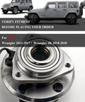 2 Pack Heavy Duty Front Wheel Bearing And Hub Assembly For Wrangler JK 2011 Through 2018 5 Lug With ABS