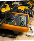 Dm850 Auto Range Digital Multimeter Handy Handheld Voltage Current Tester with Resistance Diode Continuity in tool bag