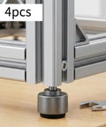 4 Pack Adjustable M8 Thread Foot Levelers For Furniture With Screw On Glide Feet Aluminum Alloy Construction Anti Scratch Floor Protectors